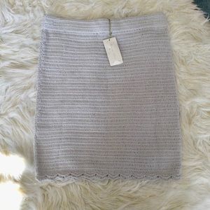NWT $200 Minnie Rose Crotchet Skirt in Grey